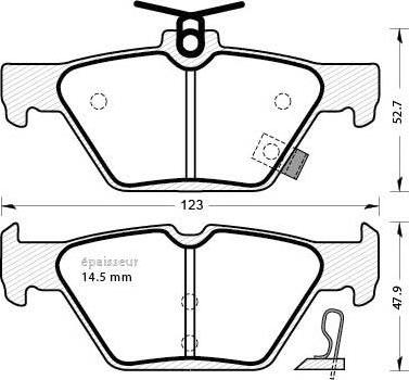 Subaru 26696AL020 - Гальмівні колодки, дискові гальма autozip.com.ua