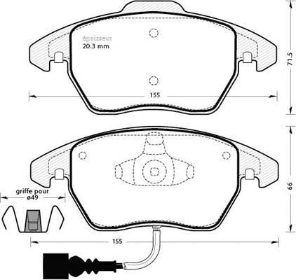 MGA 1273 - Гальмівні колодки, дискові гальма autozip.com.ua