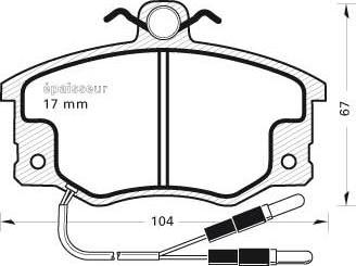 MGA 176 - Гальмівні колодки, дискові гальма autozip.com.ua