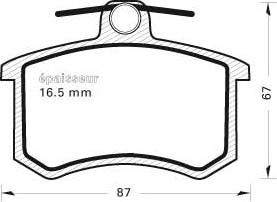 MGA 170 - Гальмівні колодки, дискові гальма autozip.com.ua