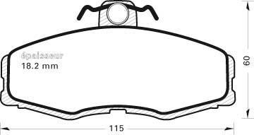 MGA 171 - Гальмівні колодки, дискові гальма autozip.com.ua