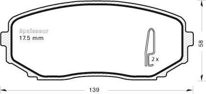 MGA 898 - Гальмівні колодки, дискові гальма autozip.com.ua