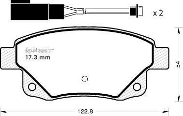 Valeo 573277J - Гальмівні колодки, дискові гальма autozip.com.ua