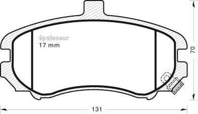 MGA 807 - Гальмівні колодки, дискові гальма autozip.com.ua