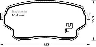 Pemebla JAPPA-807AF - Гальмівні колодки, дискові гальма autozip.com.ua