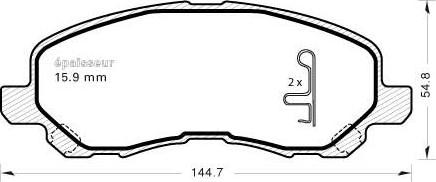 MGA 884 - Гальмівні колодки, дискові гальма autozip.com.ua