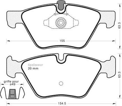 MGA 838 - Гальмівні колодки, дискові гальма autozip.com.ua