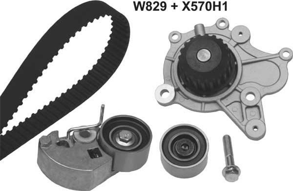 MGA 829K1 - Водяний насос + комплект зубчатого ременя autozip.com.ua