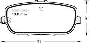 MGA 829 - Гальмівні колодки, дискові гальма autozip.com.ua