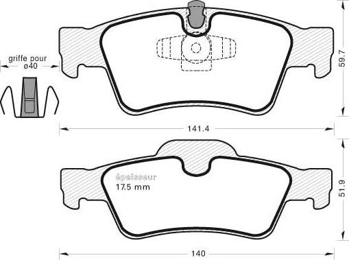 MGA 820 - Гальмівні колодки, дискові гальма autozip.com.ua