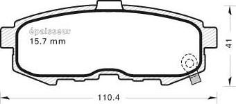 MGA 822 - Гальмівні колодки, дискові гальма autozip.com.ua