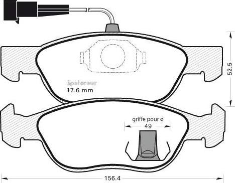 Delphi LUP1586 - Гальмівні колодки, дискові гальма autozip.com.ua