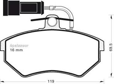 JP Group 698415002ALT - Гальмівні колодки, дискові гальма autozip.com.ua