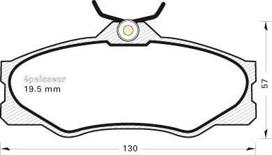 MGA 311 - Гальмівні колодки, дискові гальма autozip.com.ua