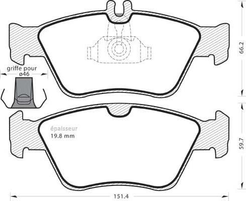 MGA 388 - Гальмівні колодки, дискові гальма autozip.com.ua