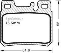 Textar 21301 155 0 4 - Гальмівні колодки, дискові гальма autozip.com.ua