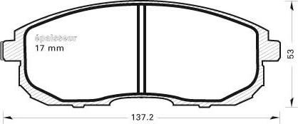 DJ Parts BP1483 - Гальмівні колодки, дискові гальма autozip.com.ua