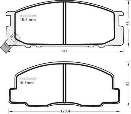 MGA 334 - Гальмівні колодки, дискові гальма autozip.com.ua