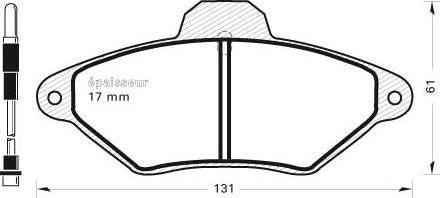 MGA 331 - Гальмівні колодки, дискові гальма autozip.com.ua