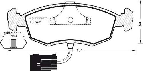 HELLA 8DB 355 007-741 - Гальмівні колодки, дискові гальма autozip.com.ua