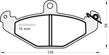 Holden 4801664 - Гальмівні колодки, дискові гальма autozip.com.ua