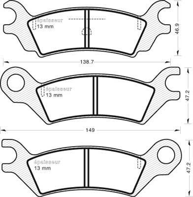 Remsa 0158.00 - Гальмівні колодки, дискові гальма autozip.com.ua