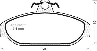 MGA 206 - Гальмівні колодки, дискові гальма autozip.com.ua