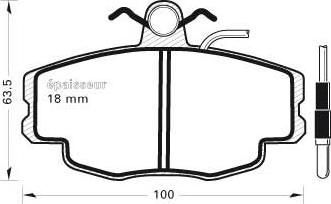 TK TK199 - Гальмівні колодки, дискові гальма autozip.com.ua