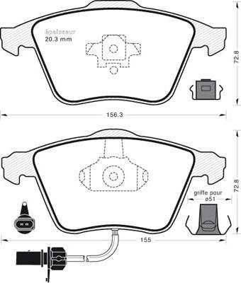 GMC 2376302 - Гальмівні колодки, дискові гальма autozip.com.ua