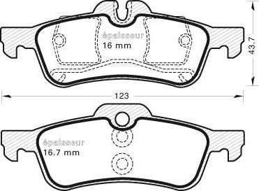 MGA 766 - Гальмівні колодки, дискові гальма autozip.com.ua