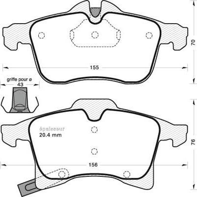 MGA 715 - Гальмівні колодки, дискові гальма autozip.com.ua