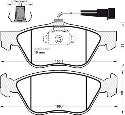 Lucas Diesel GDB1338 - Гальмівні колодки, дискові гальма autozip.com.ua