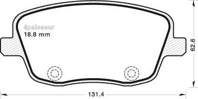 MGA 717 - Гальмівні колодки, дискові гальма autozip.com.ua