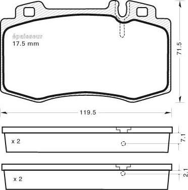 MGA 788 - Гальмівні колодки, дискові гальма autozip.com.ua