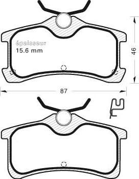 MGA 783 - Гальмівні колодки, дискові гальма autozip.com.ua