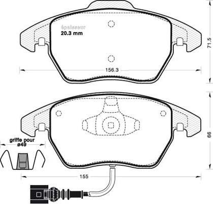 MGA 720 - Гальмівні колодки, дискові гальма autozip.com.ua