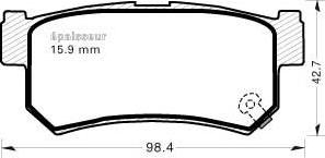 Remsa PCA074662 - Гальмівні колодки, дискові гальма autozip.com.ua