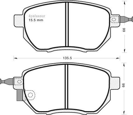 Stop 572649S - Гальмівні колодки, дискові гальма autozip.com.ua