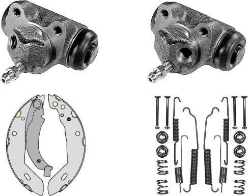 MGA K624639 - Комплект гальм, барабанний механізм autozip.com.ua