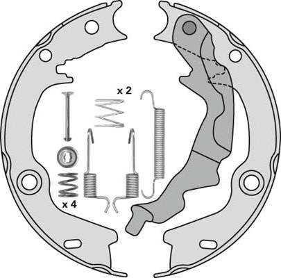 MGA M901R - Комплект гальм, ручник, парковка autozip.com.ua