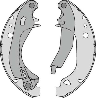 MGA M623 - Комплект гальм, барабанний механізм autozip.com.ua