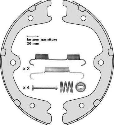 MGA M892R - Комплект гальм, ручник, парковка autozip.com.ua