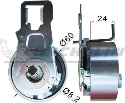 MICHELIN EngineParts SMAMP03462 - Натяжна ролик, ремінь ГРМ autozip.com.ua