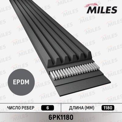 Miles 6PK1180 - Поліклиновий ремінь autozip.com.ua