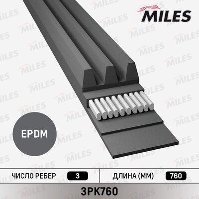 Miles 3PK760 - Поліклиновий ремінь autozip.com.ua