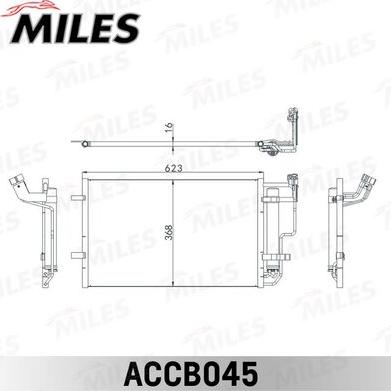 Miles ACCB045 - Конденсатор, кондиціонер autozip.com.ua