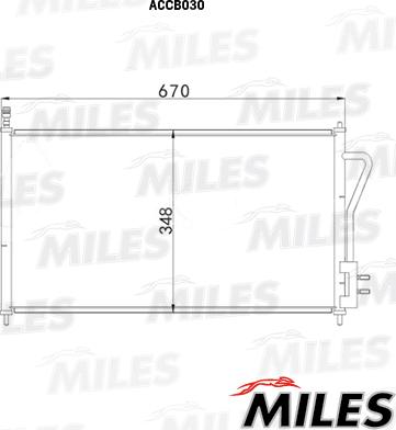 Miles ACCB030 - Конденсатор, кондиціонер autozip.com.ua