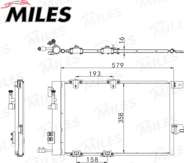 Miles ACCB032 - Конденсатор, кондиціонер autozip.com.ua