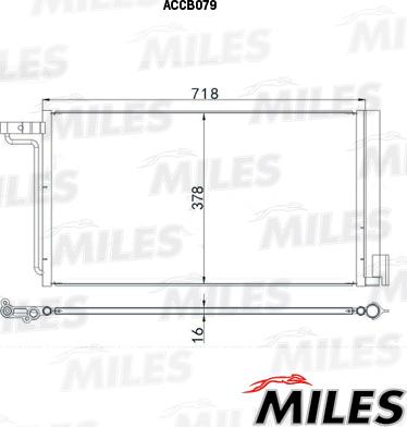 Miles ACCB079 - Конденсатор, кондиціонер autozip.com.ua