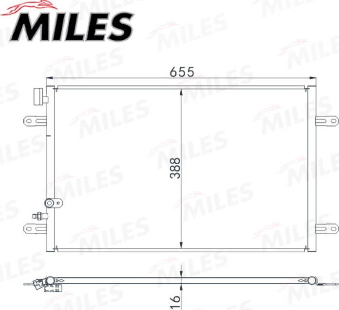 Miles ACCB073 - Конденсатор, кондиціонер autozip.com.ua